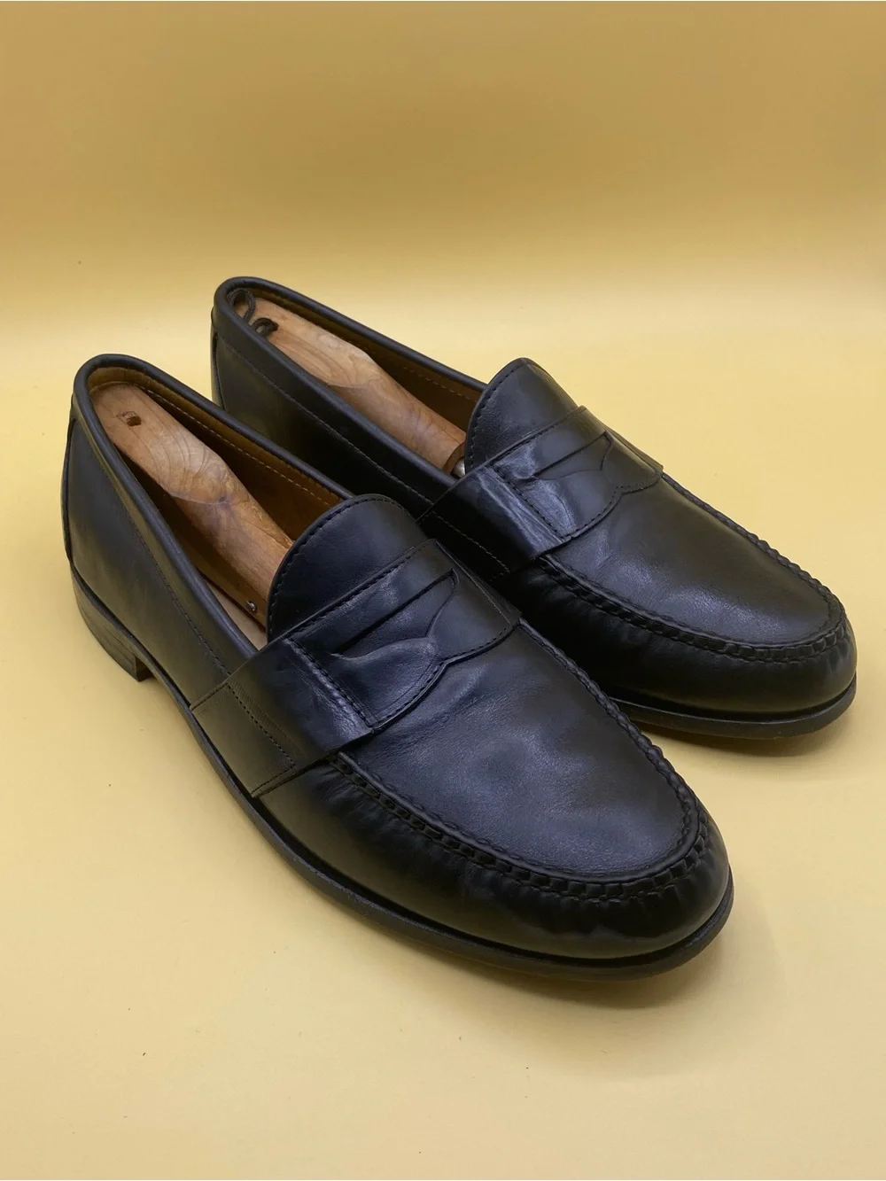 Allen Edmonds Black Leather Penny Loafers